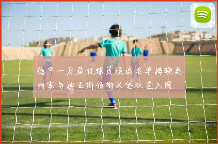 德甲一月最佳球员候选名单揭晓奥利塞与迪亚斯领衔汉堡双星入围